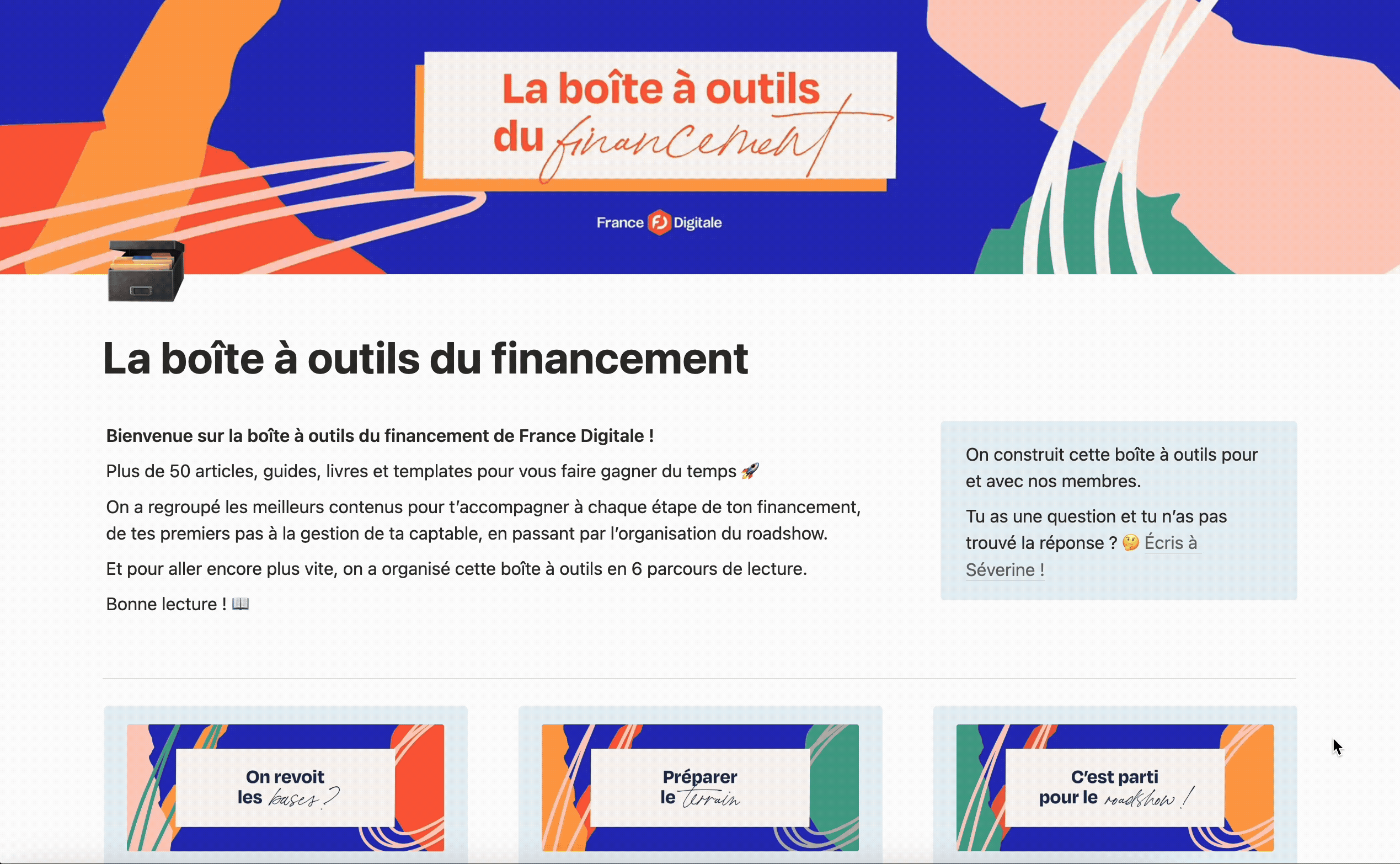 Aperçu des ressources dans la boîte à outils